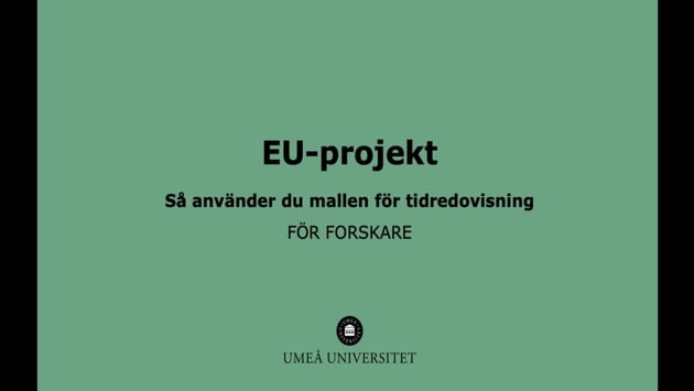 Video: FORSKARE: Så använder du mallen för tidredovisning
