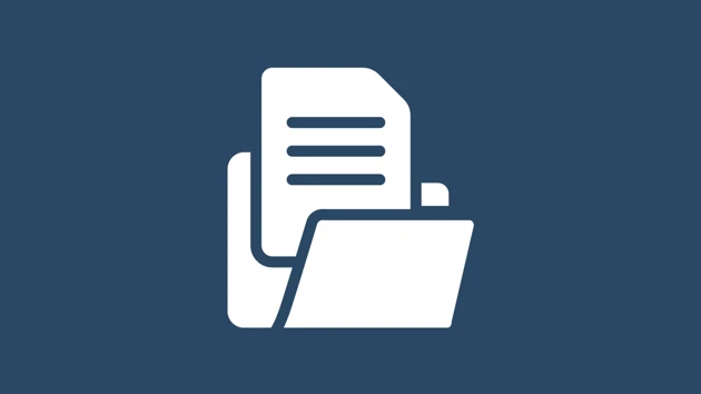 A file in a folder.